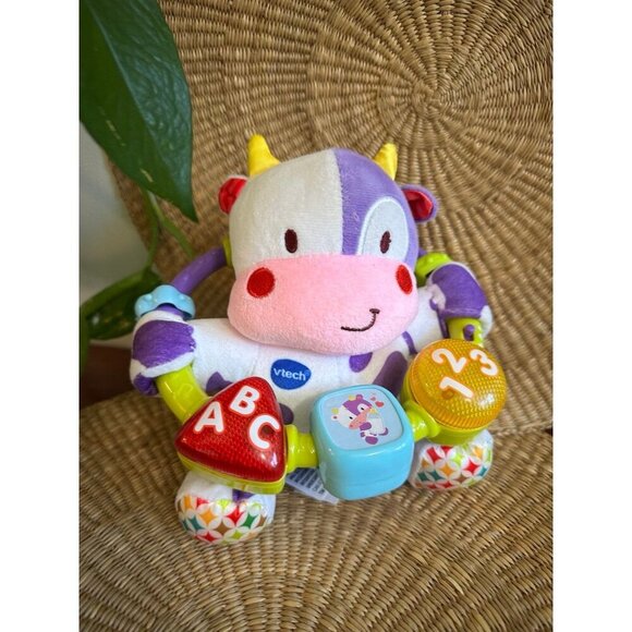 VTech Lil’ Critters Moosical Beads Plush Cow - Picture 1 of 8